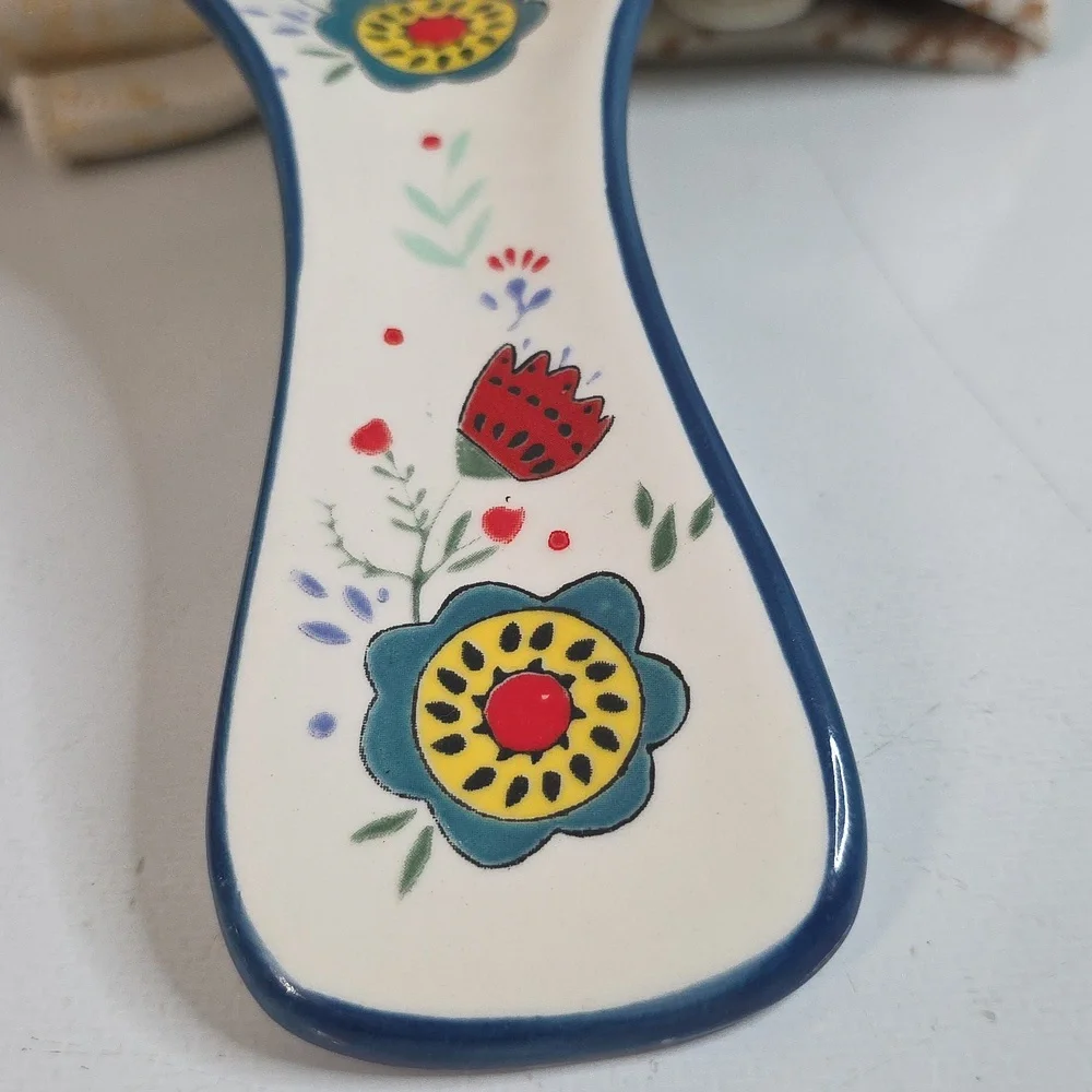 Taco Tuesday Floral Ceramic Spoon Rest, New